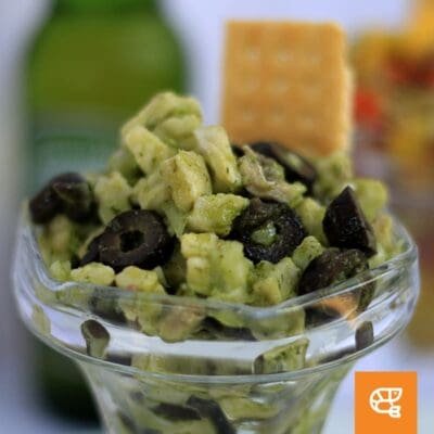 Coctel de pescado al pesto