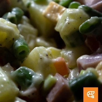 Ensalada Rusa de papa con Jamon y Queso